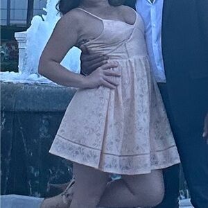 NSR Peach Lace Dress